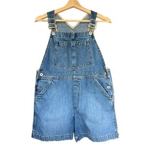 Vintage GAP 100% Cotton Short Overalls Medium Wash Size Medium Industrial Denim